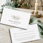 Minimalist Sage Botanical Life Coach Appointment 名刺