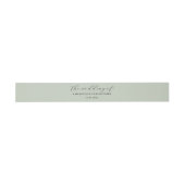 Minimalist Sage Green ウェディング  招待状ベリーバンド (フラット)