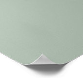 Minimalist Sage Green Baby Shower Welcome Sign ポスター (角)