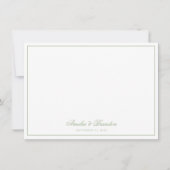 Minimalist Sage Green Border Script Personalized ノートカード (正面)