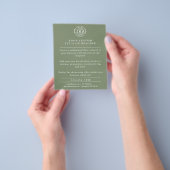 Minimalist Sage Green Business Logo Promotional チラシ (手)