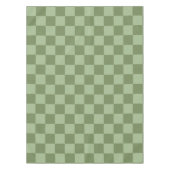 Minimalist Sage Green Checkerboard Pattern テーブルクロス (正面)