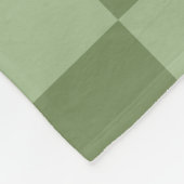 Minimalist Sage Green Checkerboard Pattern フリースブランケット (角)