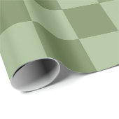 Minimalist Sage Green Checkerboard Pattern ラッピングペーパー (ロールコーナー)