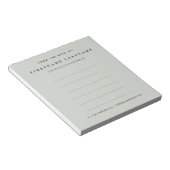 Minimalist Sage Green Corporate Custom Name ノートパッド (アングル)