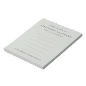 Minimalist Sage Green Corporate Custom Name ノートパッド (回転)