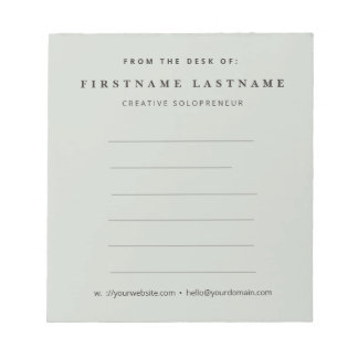 Minimalist Sage Green Corporate Custom Name ノートパッド