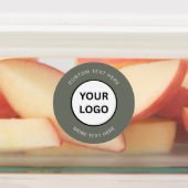 Minimalist Sage Green Custom Business Logo Labels ラベル (貼付)