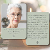 Minimalist Sage Green Funeral Prayer Card 名刺