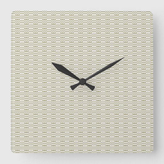Minimalist Sage Green Geometric Wall Clock スクエア壁時計 (正面)