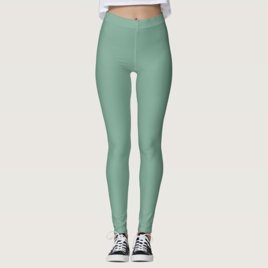 Minimalist Sage Green Leggings レギンス (正面)
