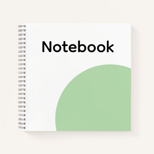 Minimalist Sage Green Notebook ノートブック (正面)