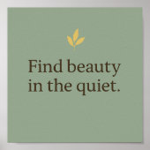 Minimalist Sage Green Poster for Calm Spaces ポスター (正面)