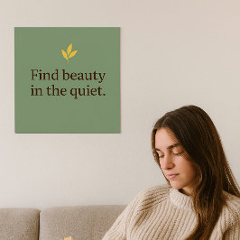 Minimalist Sage Green Poster for Calm Spaces ポスター