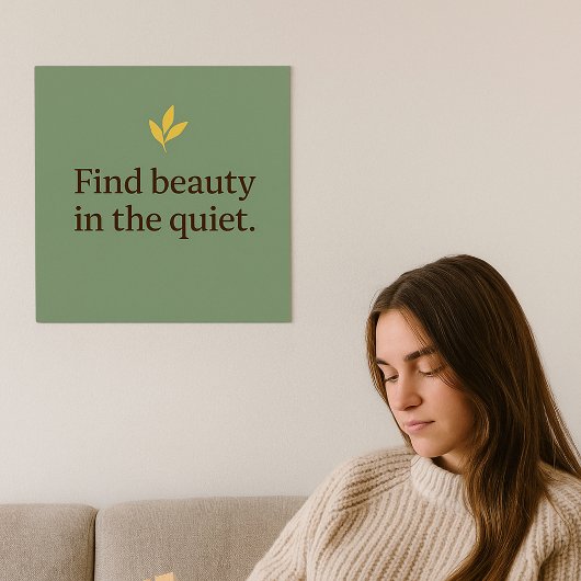 Minimalist Sage Green Poster for Calm Spaces ポスター