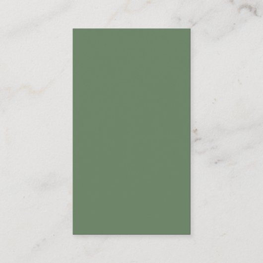 Minimalist Sage Green QR Code  名刺 (裏面)