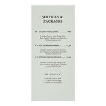 Minimalist Sage Green Services Menu QR Code Rack
