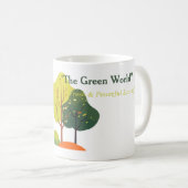 Minimalist Sage Green Tree Classic Mug コーヒーマグカップ (正面右)