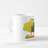 Minimalist Sage Green Tree Classic Mug コーヒーマグカップ (正面左)