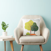 Minimalist Sage Green Tree Pillow Cover  クッション (椅子)