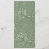 Minimalist Sage Green Wedding Menu Card メニュー (裏面)