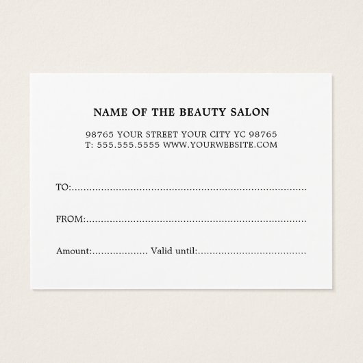 Minimalist Sage Green White Salon (裏面)