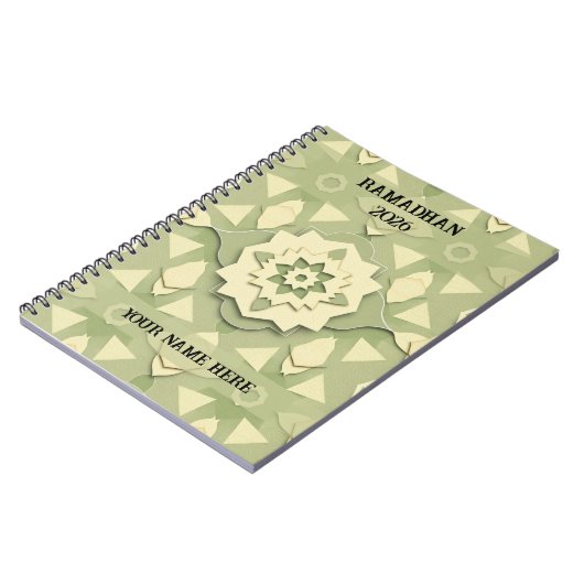 Minimalist Sage Ramadan ノートブック (左側)