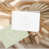 Minimalist Sage Wedding RSVP Cards