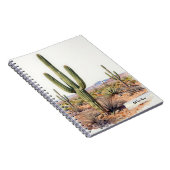 Minimalist Saguaro Cactus Notebook Journal ノートブック (右側)
