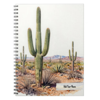 Minimalist Saguaro Cactus Notebook Journal ノートブック