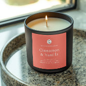 Minimalist Salmon Candle Product Label スクエアシール