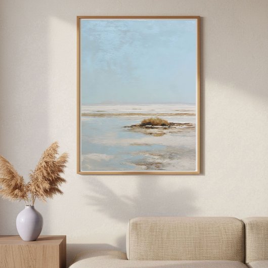 Minimalist Salt Flat Abstract Landscape Art ポスター