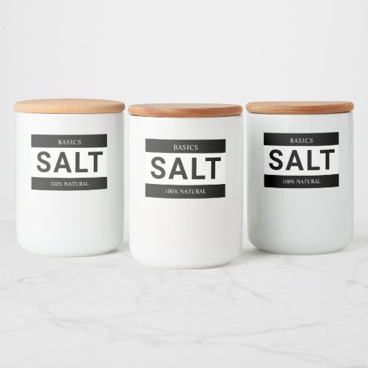 Minimalist Salt Label for Containers フードラベル (ボトル)