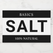 Minimalist Salt Label for Containers フードラベル (シングルラベル)