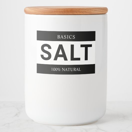 Minimalist Salt Label for Containers フードラベル (正面)
