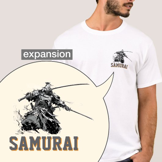 Minimalist Samurai Pocket Size Graphic Custom Tシャツ