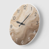 Minimalist Sand Beige Epoxy Wall Clock ラージ壁時計 (傾斜)