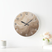 Minimalist Sand Beige Epoxy Wall Clock ラージ壁時計 (ホーム)