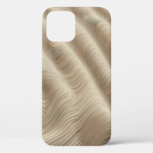 Minimalist Sand Wave Abstract Phone Case Sculpted Case-Mate iPhoneケース (裏面)