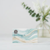 Minimalist Sand & Wave Business Card Design 名刺 (スタンド正面)