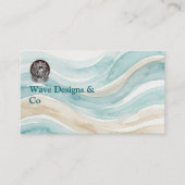 Minimalist Sand & Wave Business Card Design 名刺 (正面)