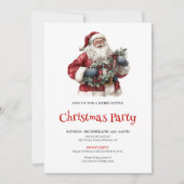 Minimalist Santa Claus Custom Holiday Dinner   招待状 (正面)