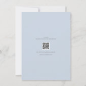 Minimalist Save the Date カード | ダスキーブルー (裏面)