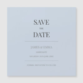 Minimalist Save the Date Card | ダスキーブルー
