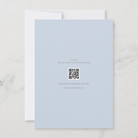 Minimalist Save the Date Card | Dusky Blue (裏面)