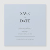 Minimalist Save the Date Card | Dusky Blue (正面)