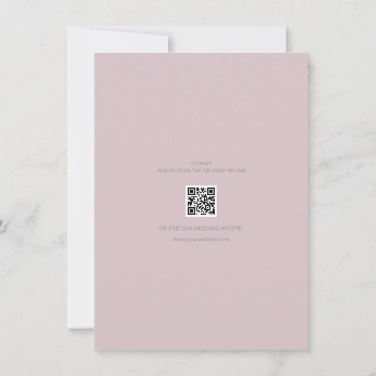 Minimalist Save the Date Card Dusky Rose (裏面)