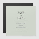 Minimalist Save the Date Card | Pale Sage Green (正面/裏面)