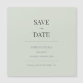 Minimalist Save the Date Card | Pale Sage Green (正面)