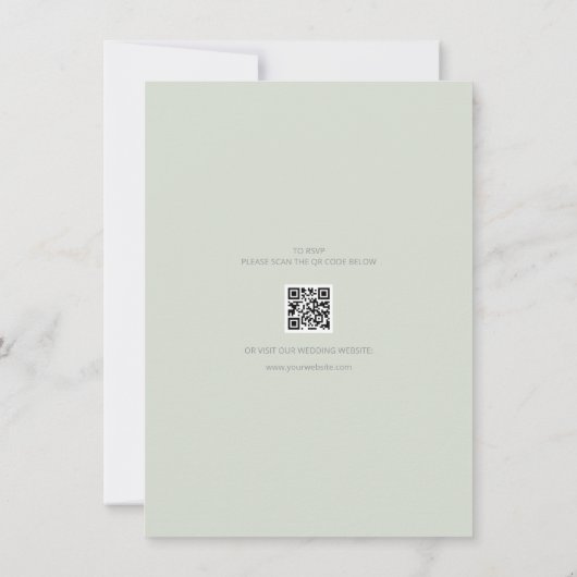 Minimalist Save the Date Card | Pale Sage Green (裏面)